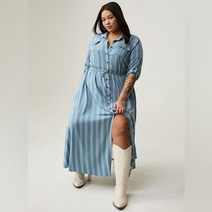 Torrid Maxi Challis Shirtdress Size 2